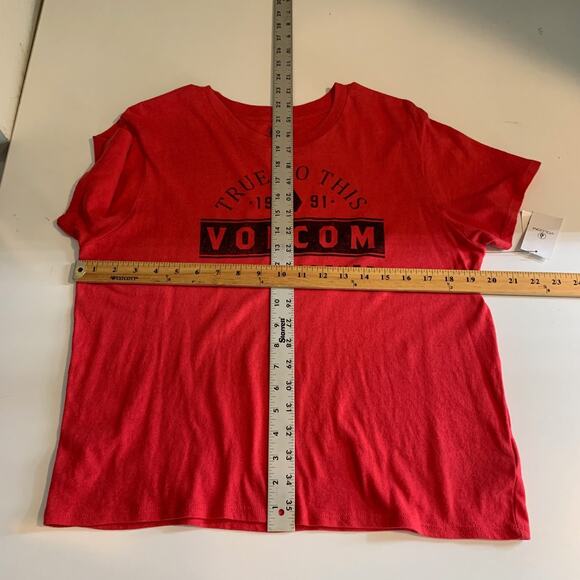 Volcom T Shirt Women S Small True To This Graphic Cotton Short Sleeve Boxy *READ - Picture 6 of 13